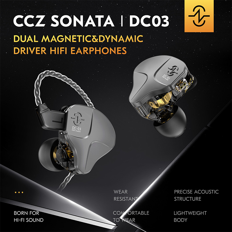 In Ear Monitors For Singers - Auriculares intrauditivos con cable CCZ DC03