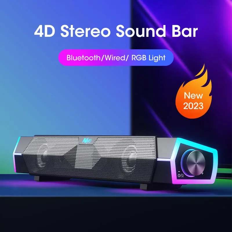 Rgb Computer Soundbar For Pc - Barra de sonido estéreo 4D, altavoz