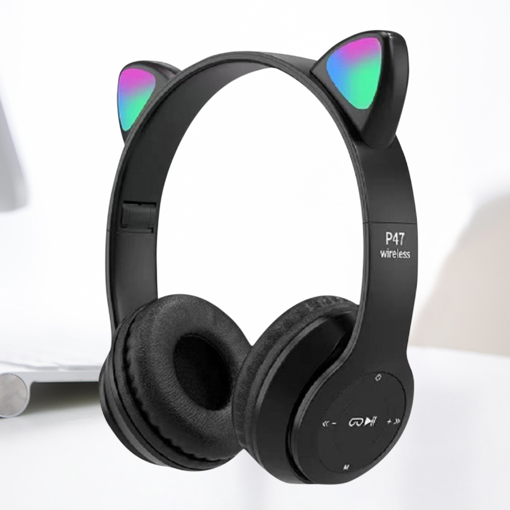 Cat Ear Bluetooth Headset Led - Bonitos auriculares Bluetooth con orejas de