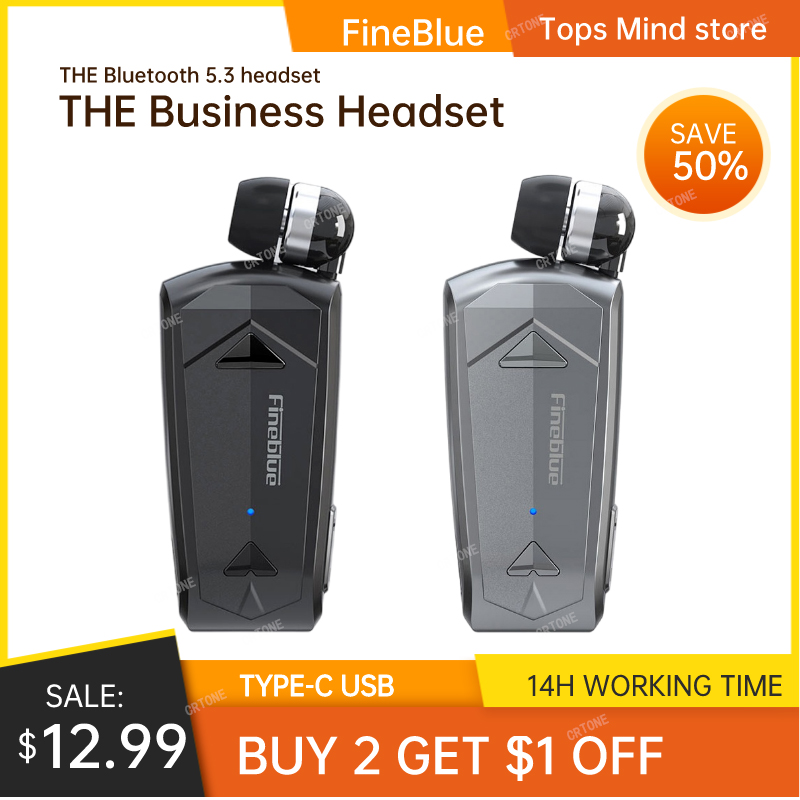 Type C Wired Earphones With Mic - Auriculares Inalámbricos Mini Fineblue F520, Bluetooth
