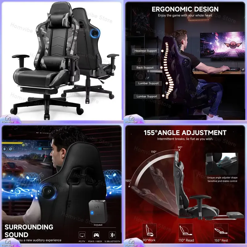 Speakers - Silla de Juego Ergonómica con Altavoces