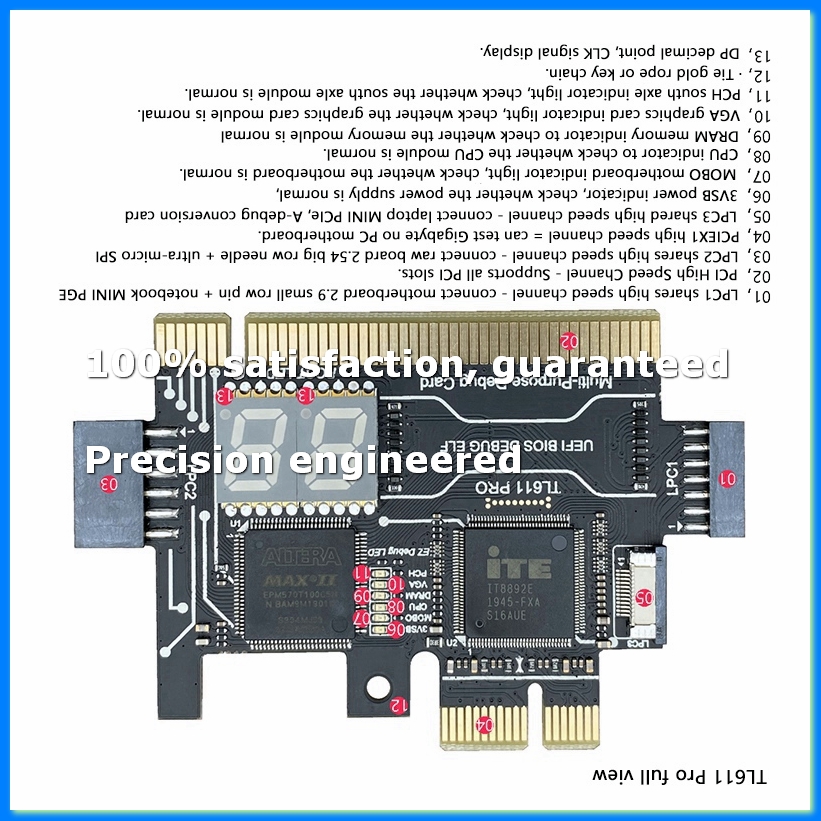 Laptops - Tarjeta de diagnóstico TL611 PRO, tarjeta