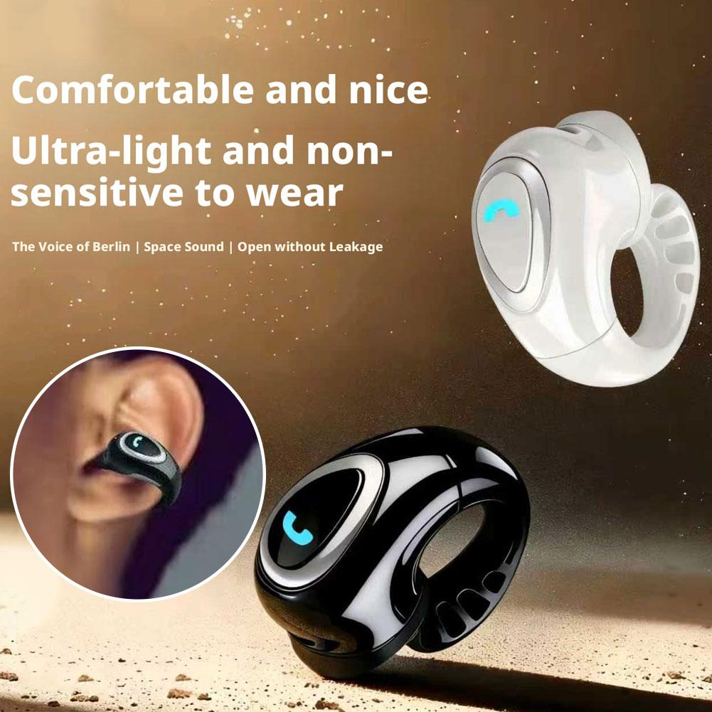 Open Ear Air Conduction Headphones - Auriculares inalámbricos Bluetooth con clip para