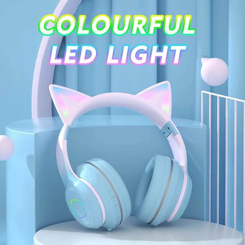 Cat Ear Bluetooth Headset Led - Nuevos Auriculares Bluetooth de Diadema Más