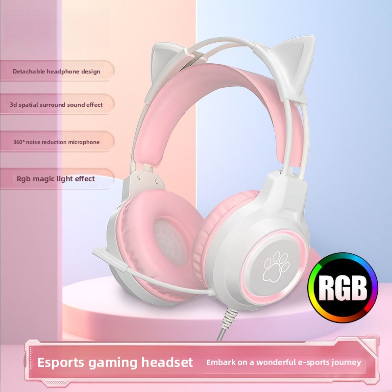 Gaming Headset With Mic Rgb - Auriculares para Juegos RGB con Micrófono