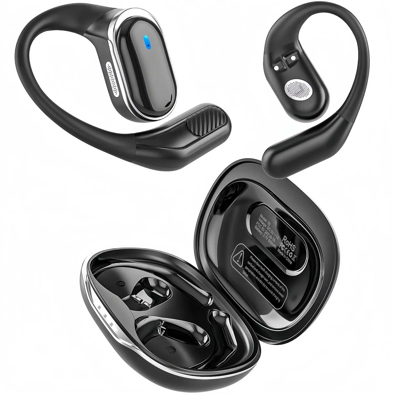 Open Ear Air Conduction Headphones - Auriculares Bluetooth Inalámbricos con Micrófono, Auriculares