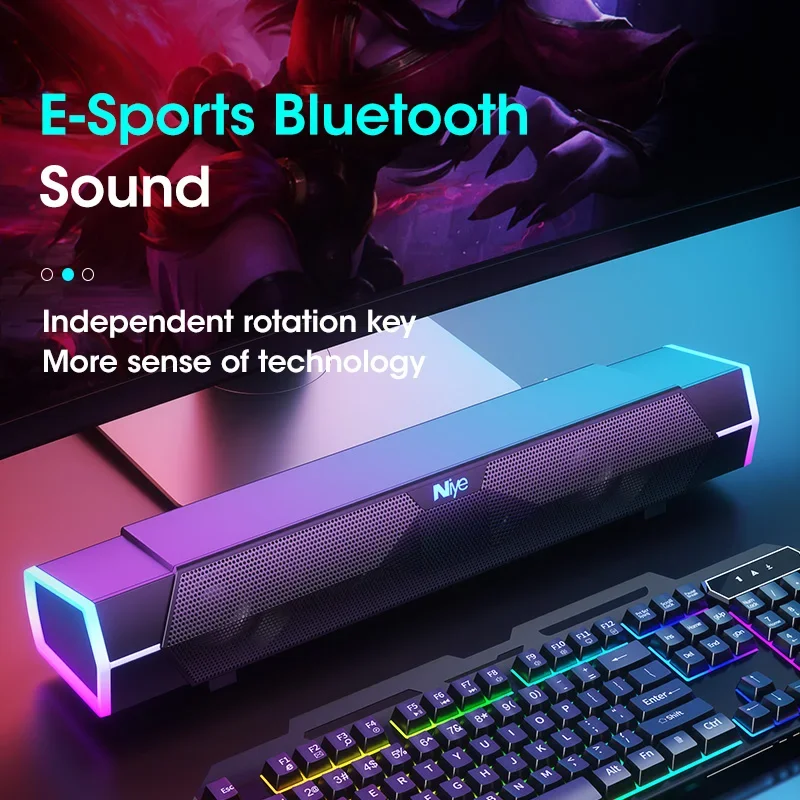 Barra de sonido estéreo 4D, al - Rgb Computer Soundbar For Pc reseña y precio