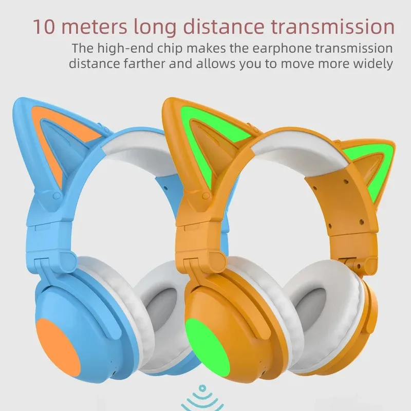 ZW068 Auriculares con orejas d - Cat Ear Bluetooth Headset Led reseña y precio