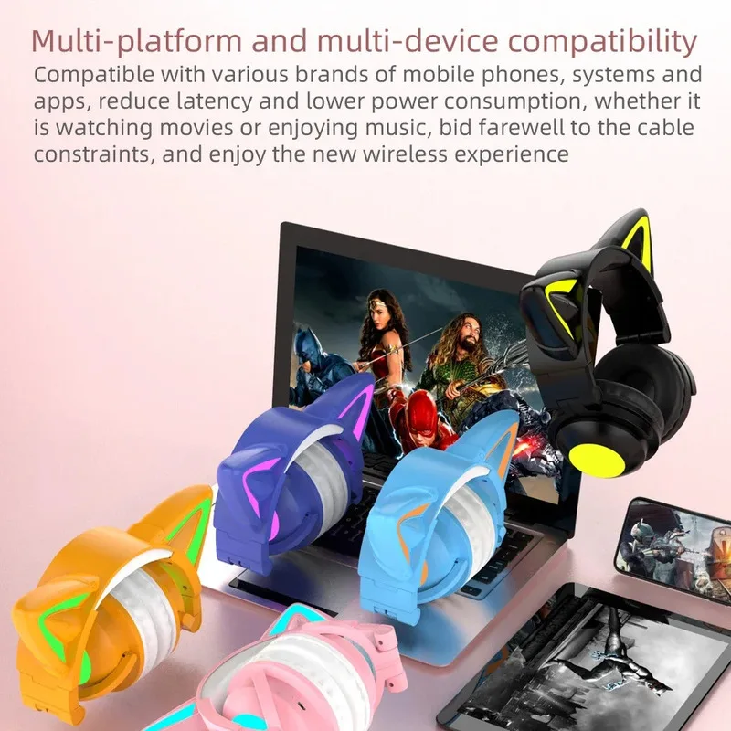 ZW068 Auriculares con orejas d - Cat Ear Bluetooth Headset Led reseña y precio