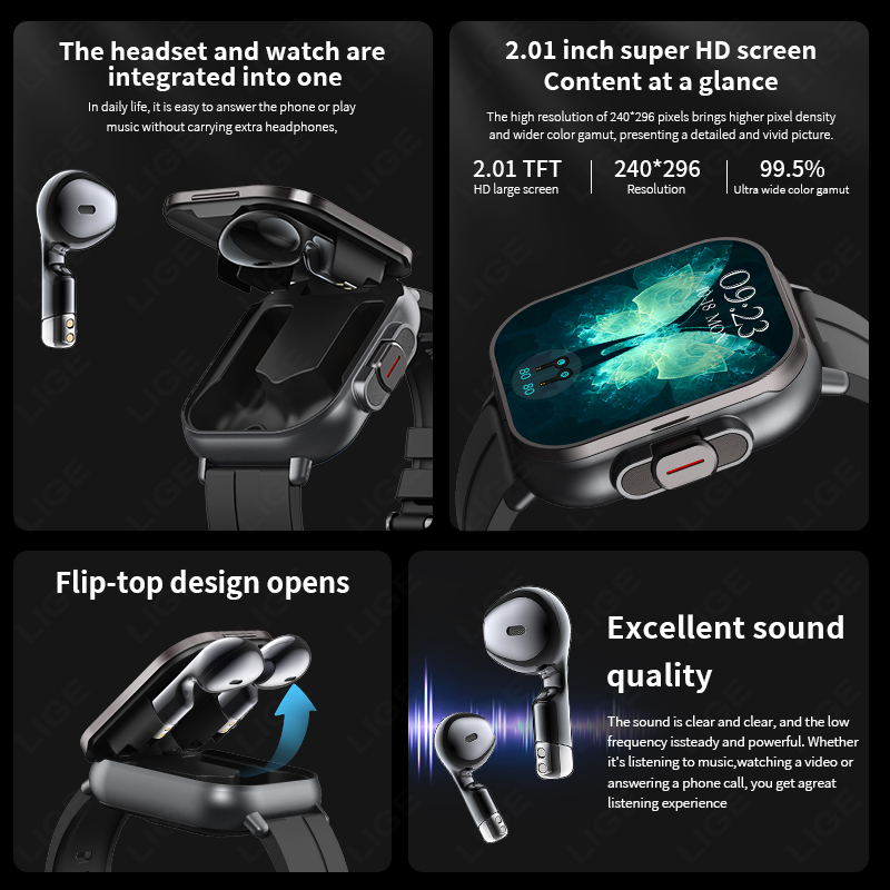 LIGE Nuevo Reloj Inteligente 2 - Tws Earbuds Bluetooth 5.3 reseña y precio