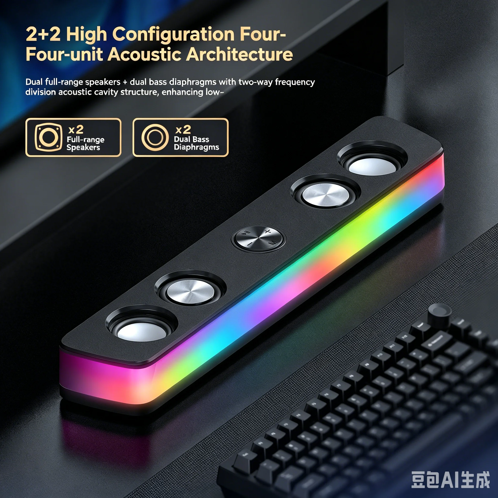 Barra de Sonido Inalámbrica Re - Rgb Computer Soundbar For Pc reseña y precio
