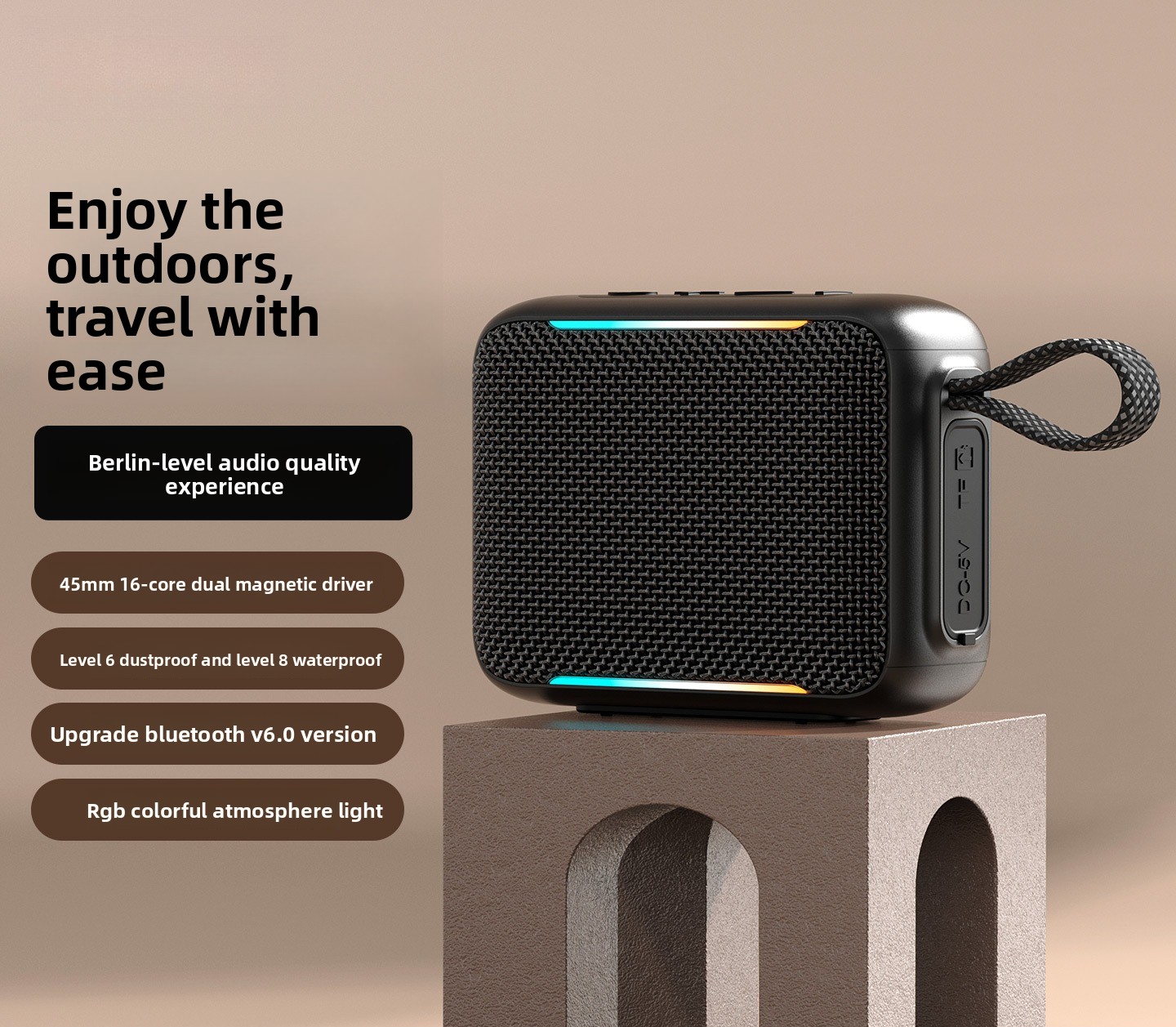 Nuevo Altavoz Bluetooth Portát - Portable Bluetooth Speaker Waterproof Ipx7 reseña y precio