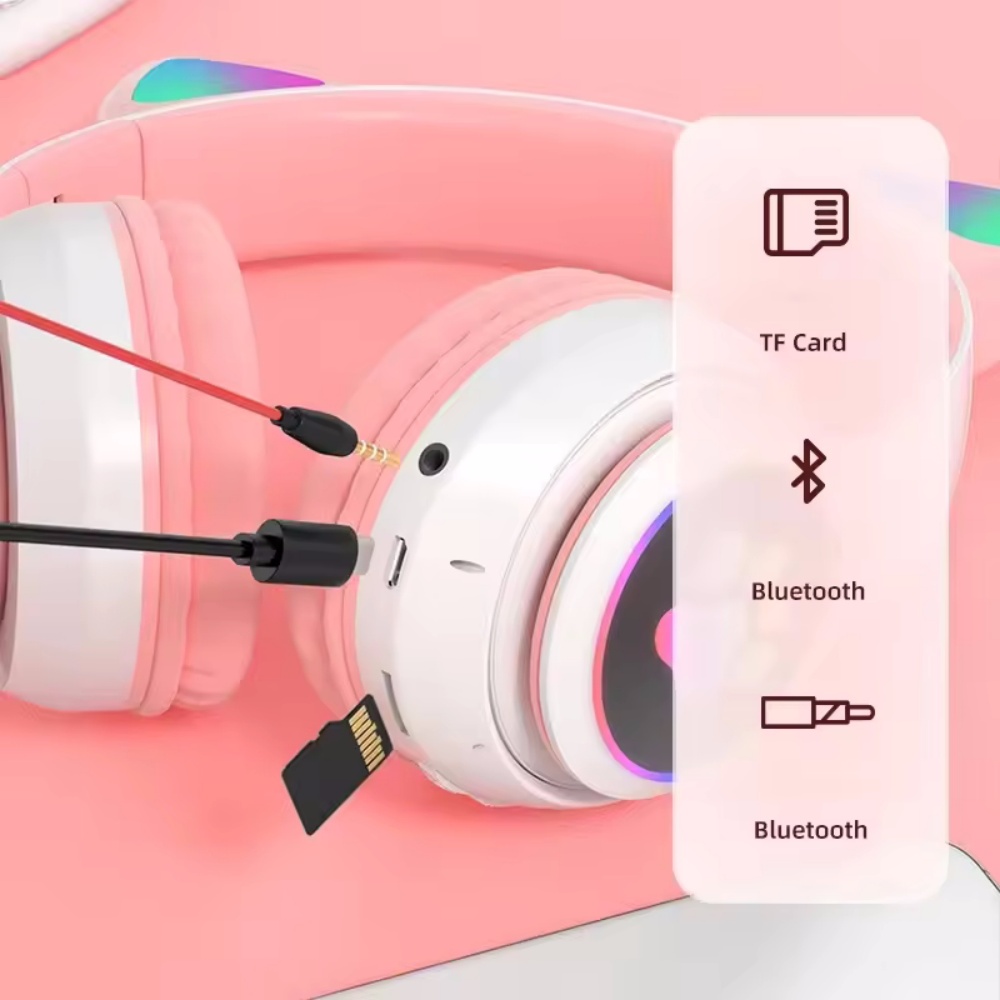 Auriculares compatibles con Bl - Cat Ear Bluetooth Headset Led reseña y precio