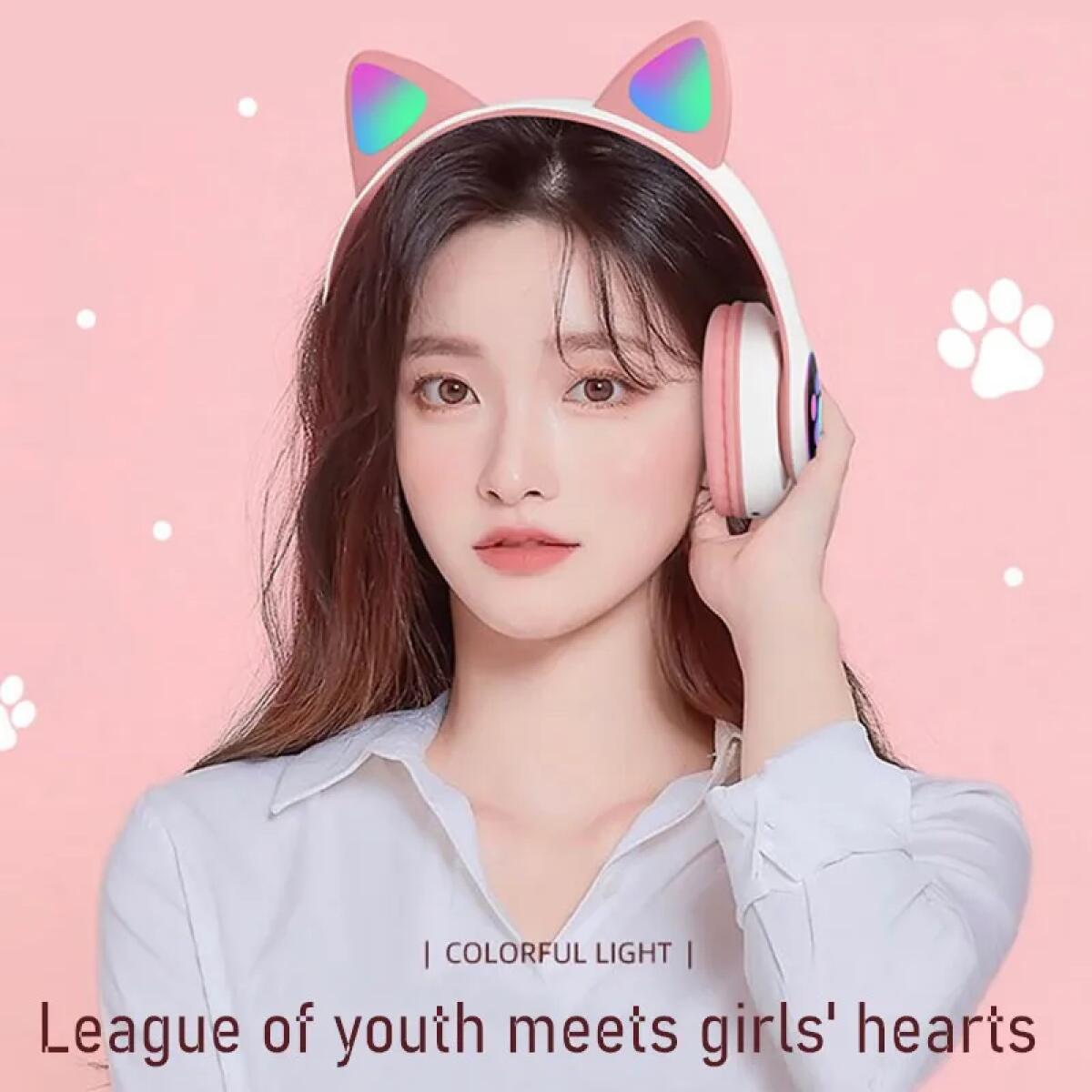 Audífonos con Orejas de Gato,  - Cat Ear Bluetooth Headset Led reseña y precio