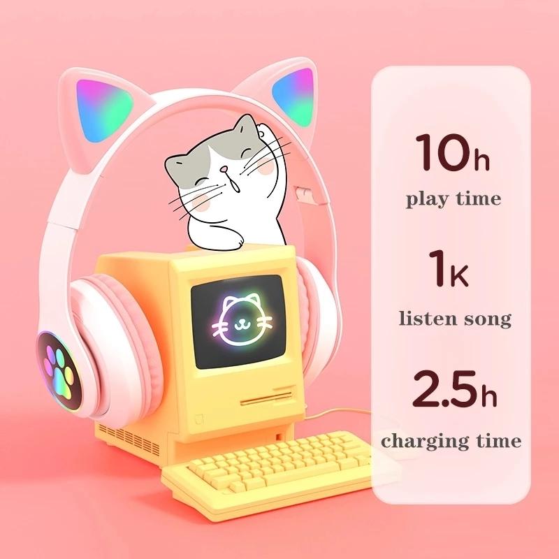 Audífonos con Orejas de Gato,  - Cat Ear Bluetooth Headset Led reseña y precio