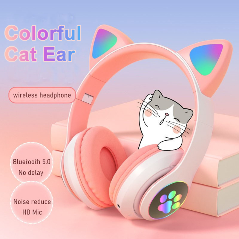 Audífonos con Orejas de Gato,  - Cat Ear Bluetooth Headset Led reseña y precio
