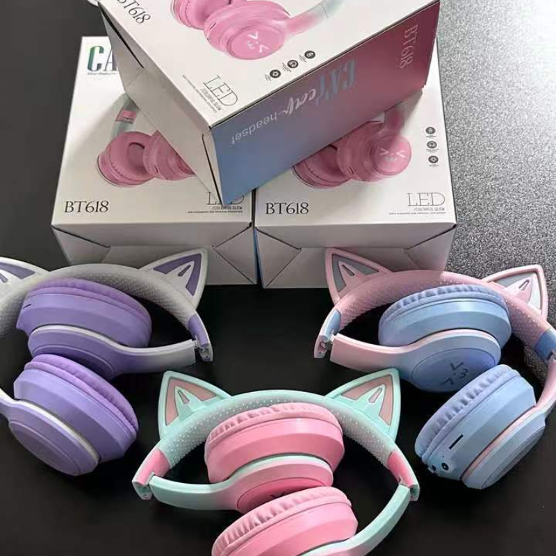Auriculares inalámbricos Bluet - Cat Ear Bluetooth Headset Led reseña y precio