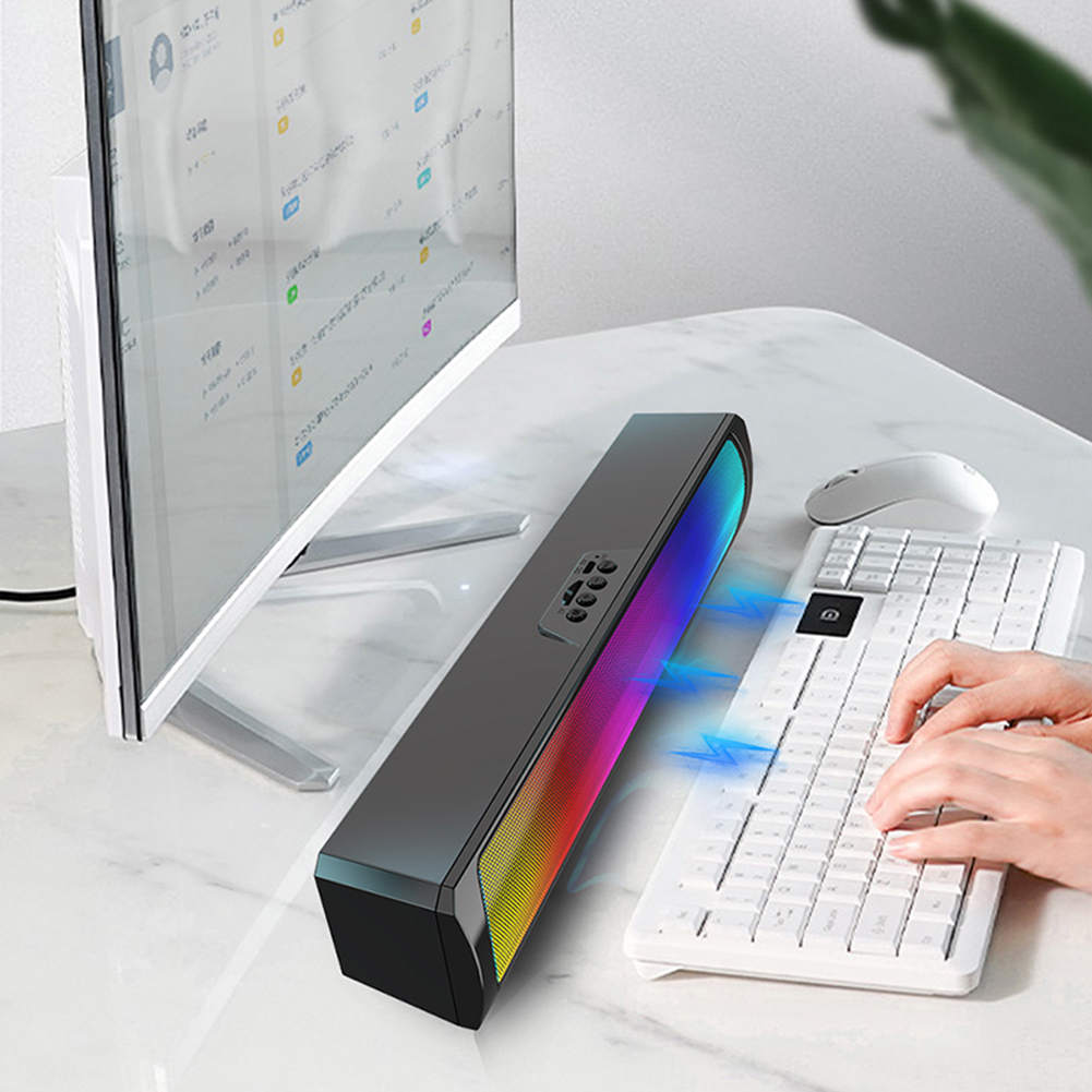 Barra de sonido portátil para  - Rgb Computer Soundbar For Pc reseña y precio