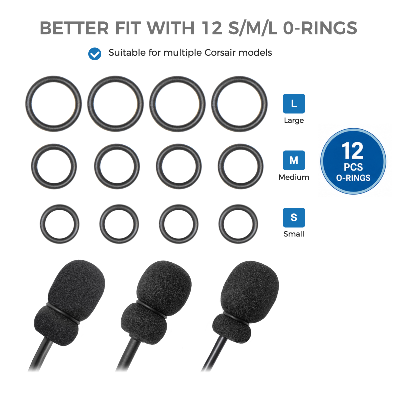 4 cubiertas de espuma para mic - Gaming Headset With Mic Rgb reseña y precio