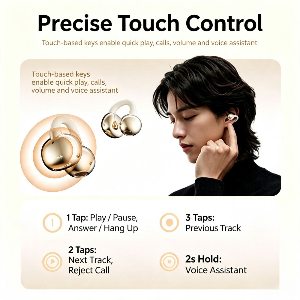 KEBIDUMEI Auriculares Bluetoot - Open Ear Air Conduction Headphones reseña y precio