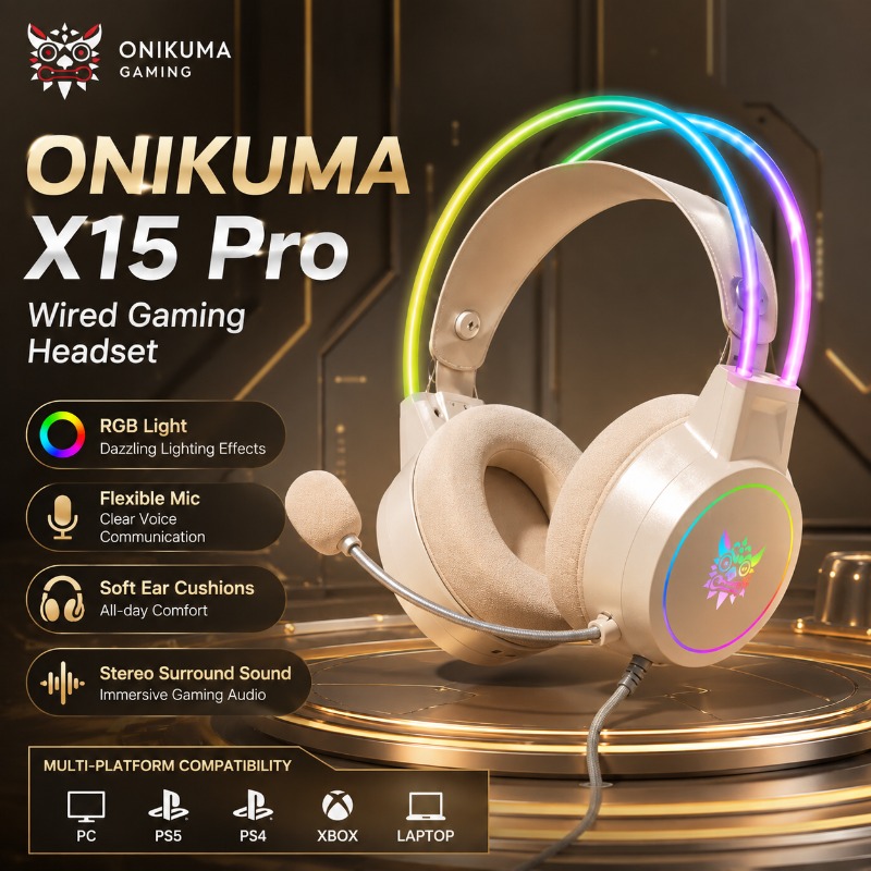 Auriculares para Juegos ONIKUM - Gaming Headset With Mic Rgb reseña y precio