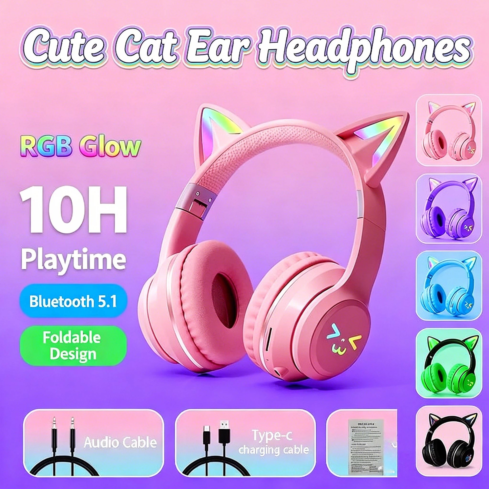 Auriculares Inalámbricos Bluet - Gaming Headset With Mic Rgb reseña y precio
