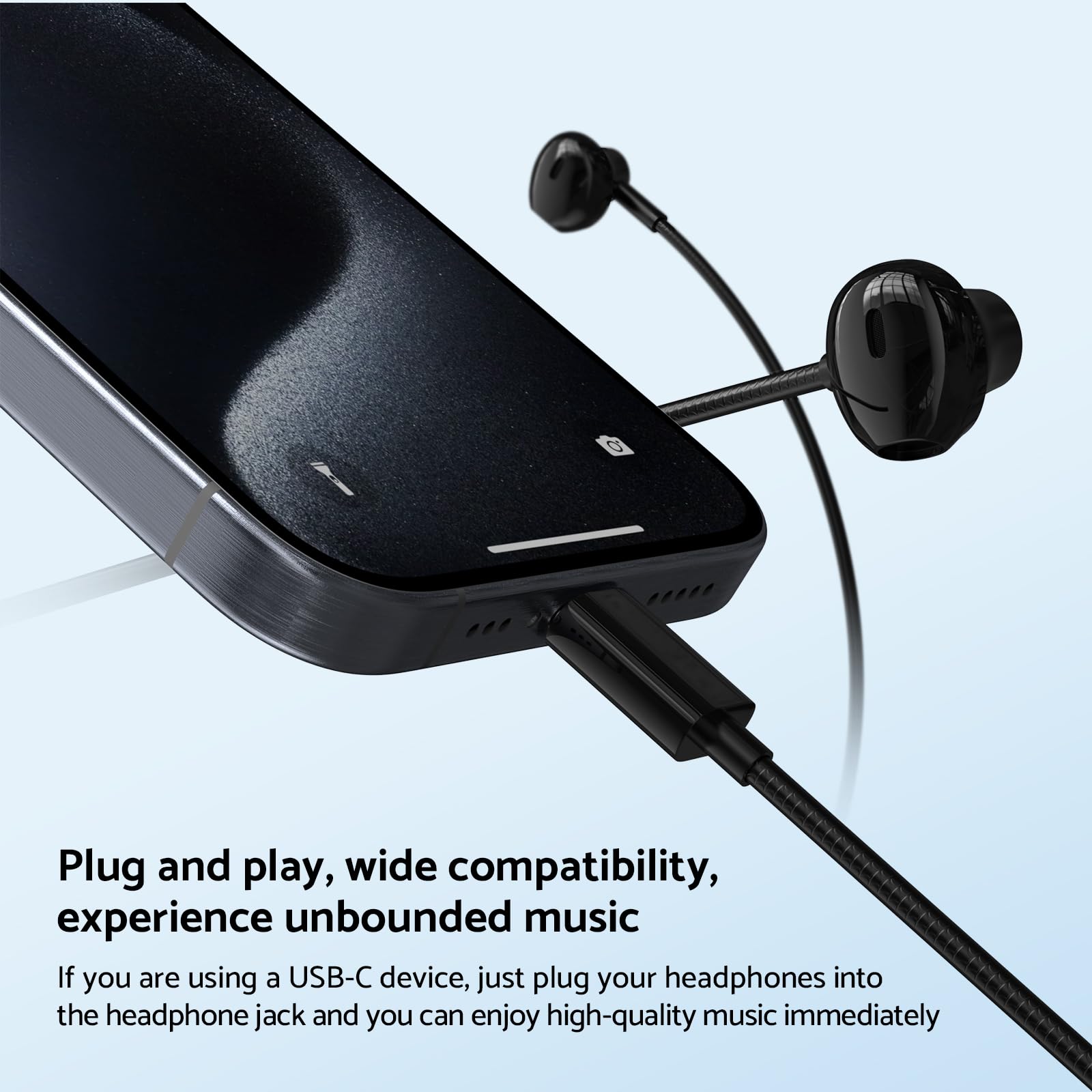 Auriculares intrauditivos con  - Type C Wired Earphones With Mic reseña y precio