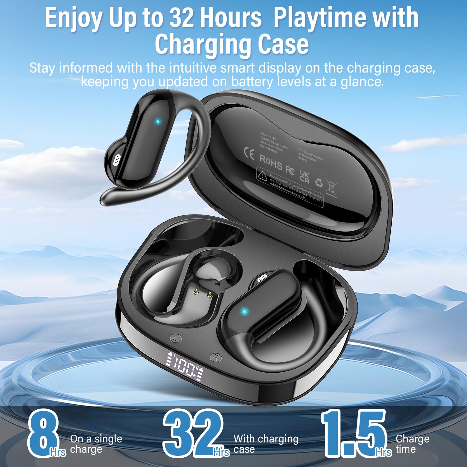 Auriculares Inalámbricos Bluet - Open Ear Air Conduction Headphones reseña y precio