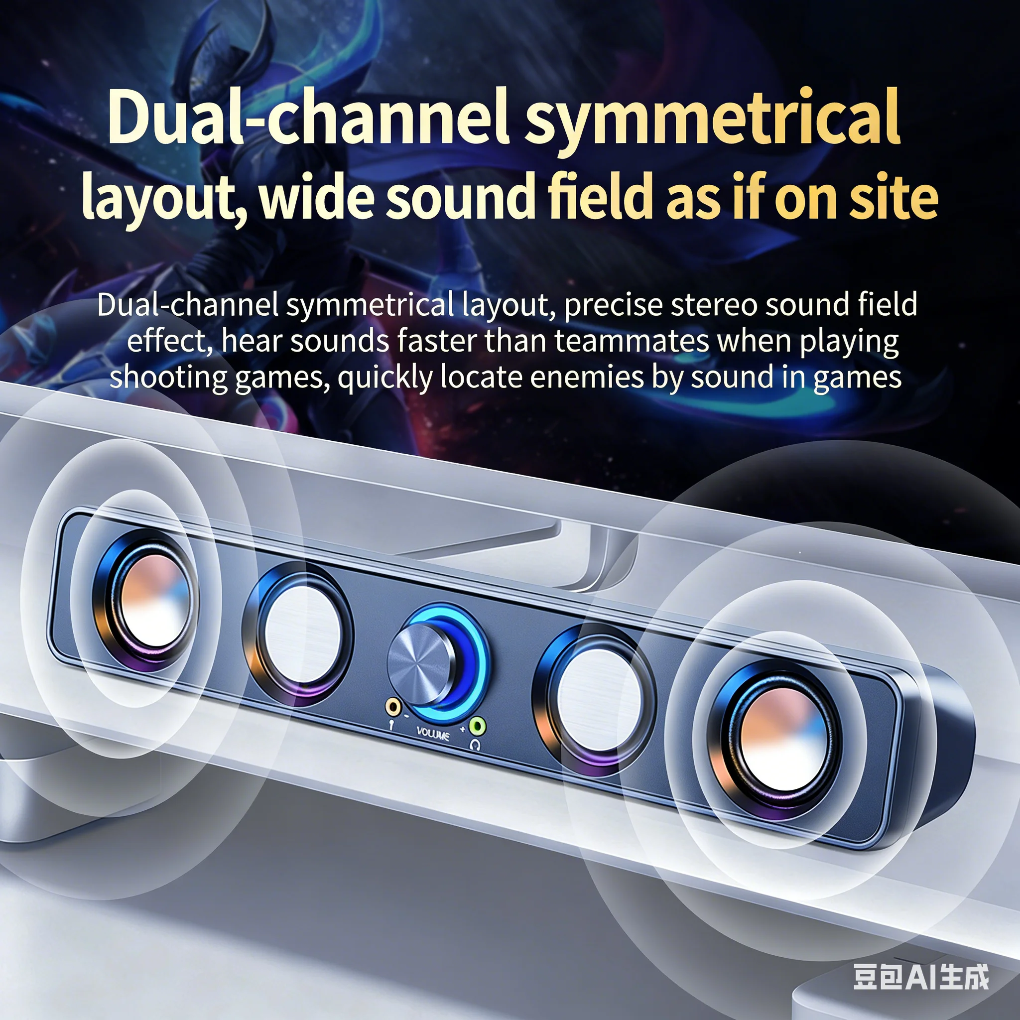 Barra de sonido RGB para juego - Rgb Computer Soundbar For Pc reseña y precio