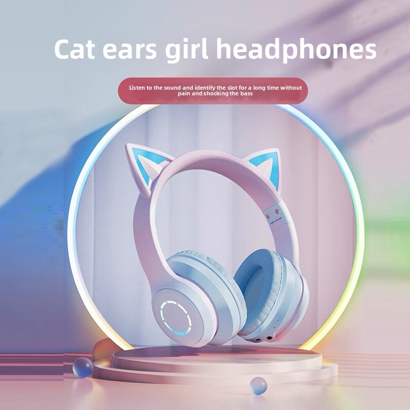 Nuevos Auriculares Bluetooth R - Cat Ear Bluetooth Headset Led reseña y precio