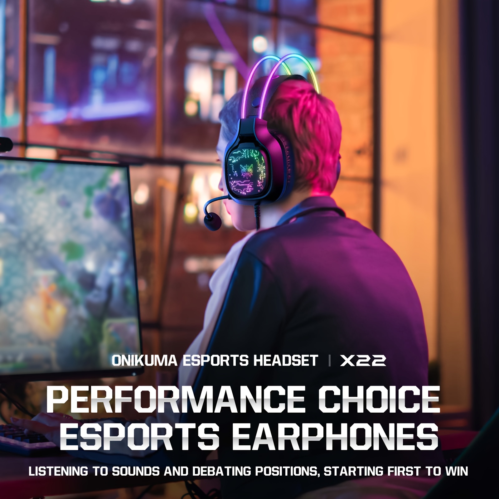 ONIKUMA X22 auriculares para j - Gaming Headset With Mic Rgb reseña y precio