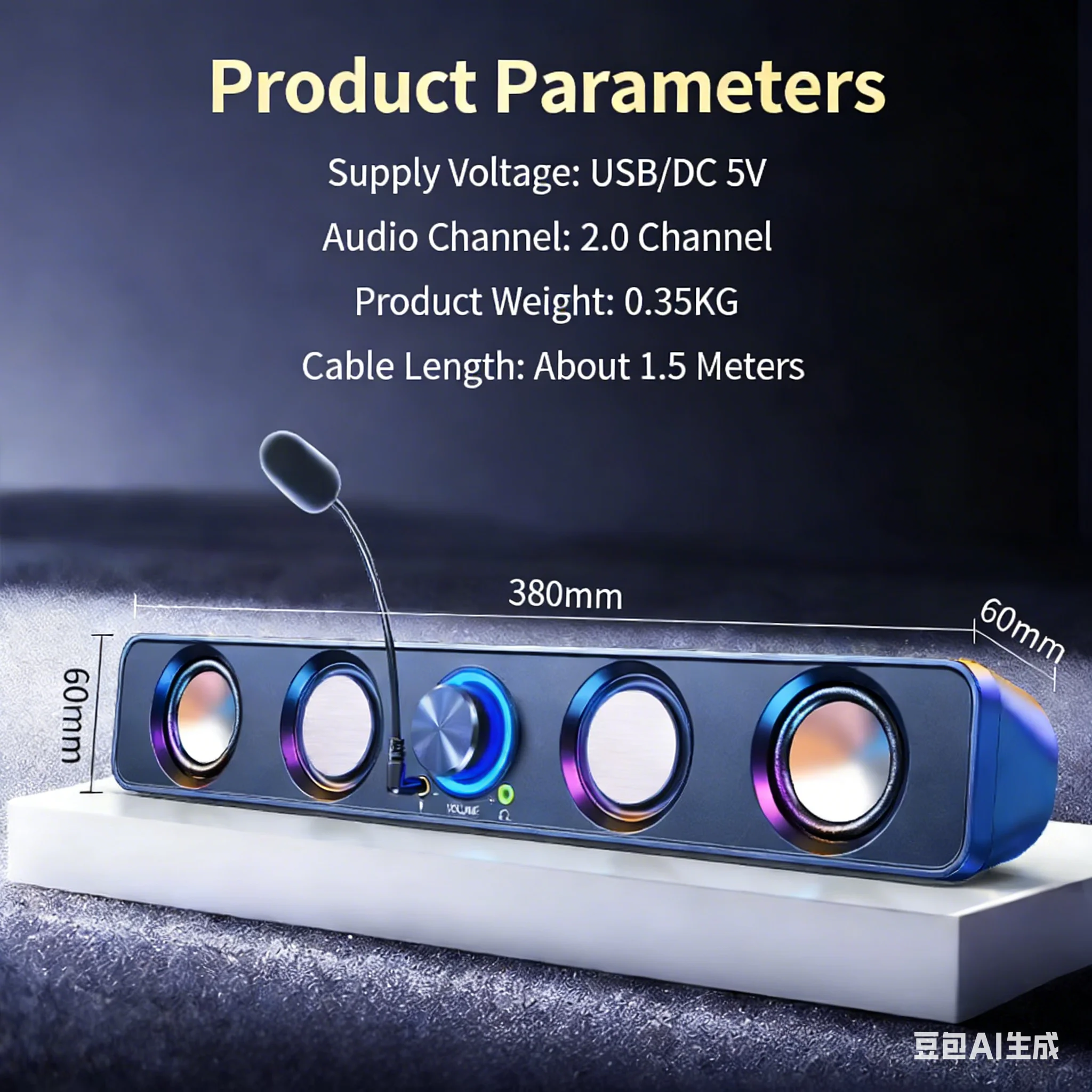Sistema de Altavoces para Cine - Rgb Computer Soundbar For Pc reseña y precio