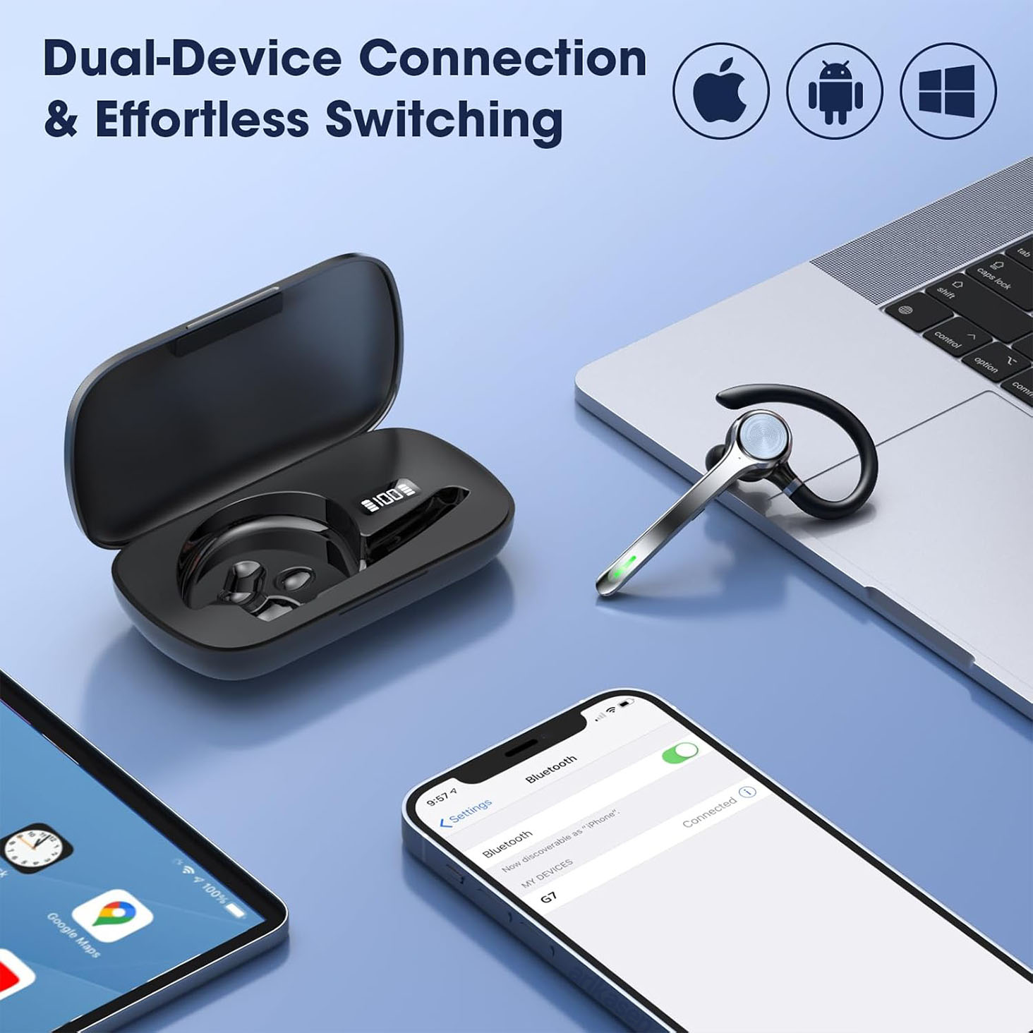 Auriculares inalámbricos Bluet - Open Ear Air Conduction Headphones reseña y precio