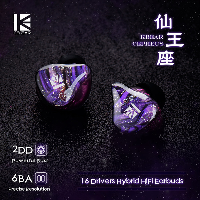 KBEAR Cepheus KB16 en el oído  - Planar Magnetic Iem Earphones reseña y precio