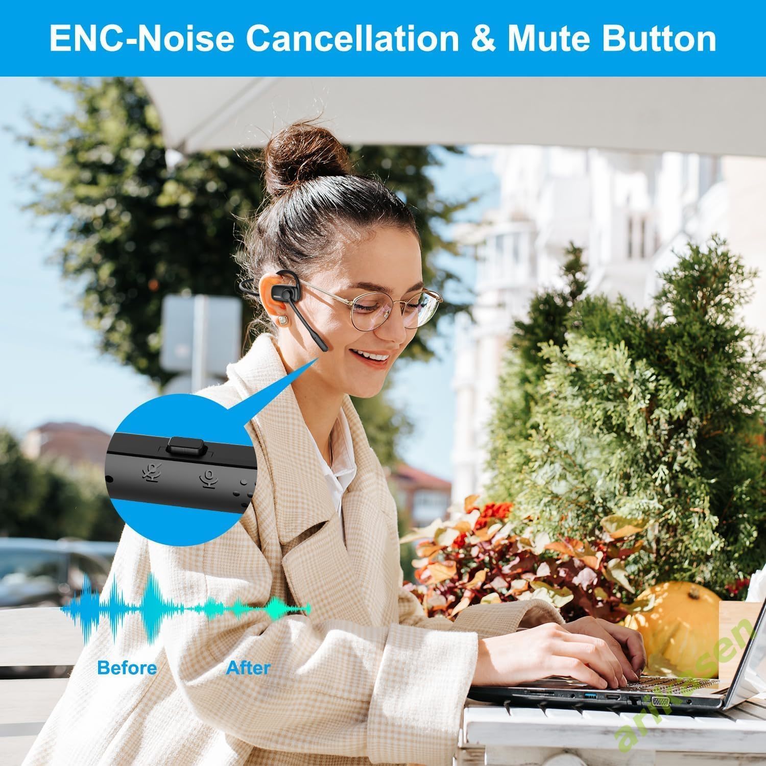 Auriculares Bluetooth con micr - Open Ear Air Conduction Headphones reseña y precio