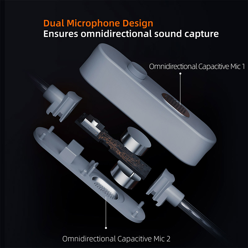 Cable de auriculares plateado  - Type C Wired Earphones With Mic reseña y precio