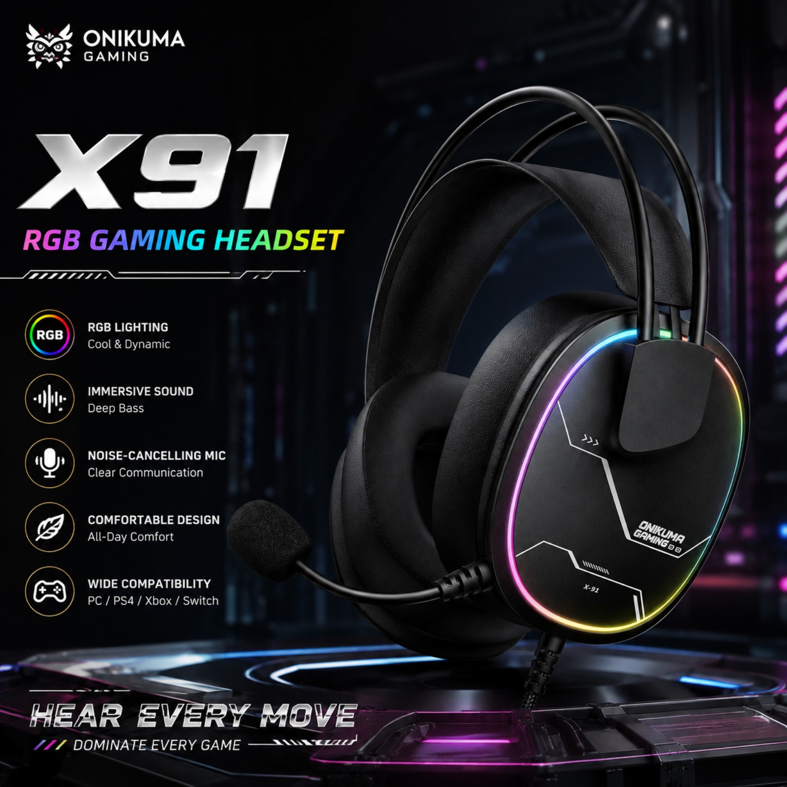 Auriculares para Juegos con Ca - Gaming Headset With Mic Rgb reseña y precio