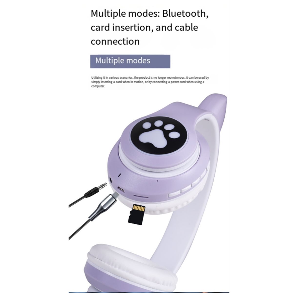 Auriculares Bluetooth DT75BG c - Cat Ear Bluetooth Headset Led reseña y precio