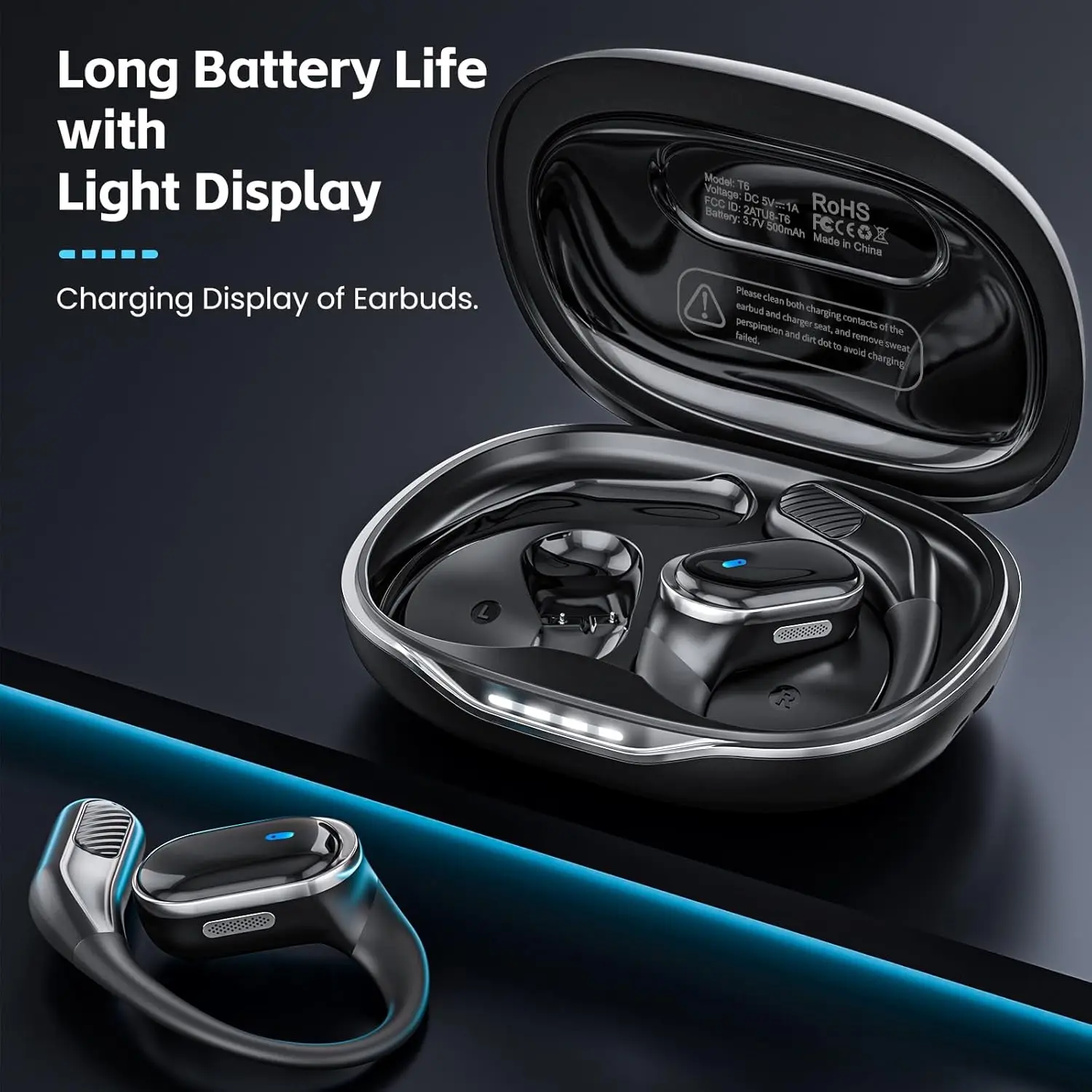Auriculares Bluetooth Inalámbr - Open Ear Air Conduction Headphones reseña y precio